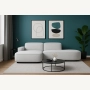 Olio Autentico Sofa narożna w kształcie litery L Tkanina Raven 6